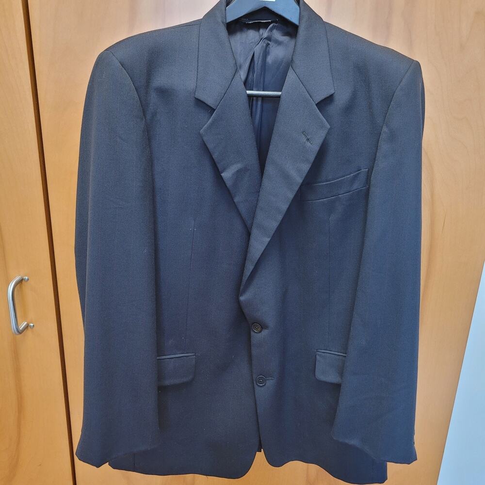Gieves & Hawkes Jacket 46L Blue Red Stripe Blazer Saviile Row London 100% Wool